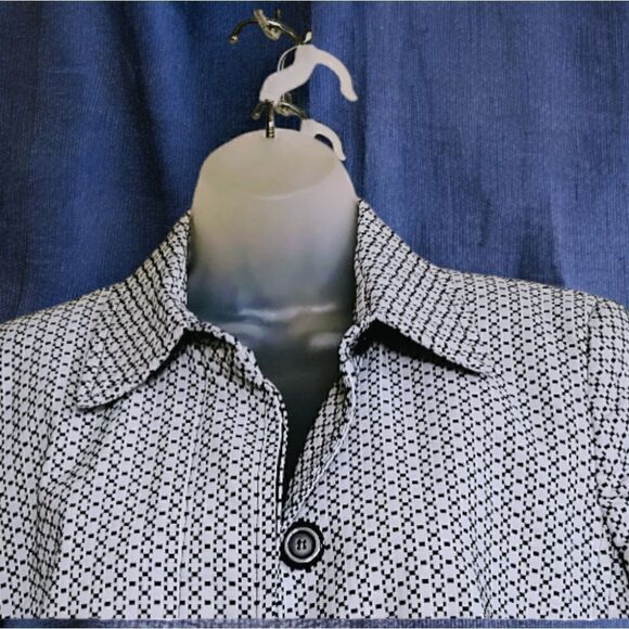 APT 9  DRESS/COÀT by WOMENS  NAVY & WHITE HOUNDSTOOTH SIZE 8 - Picture 6 of 14